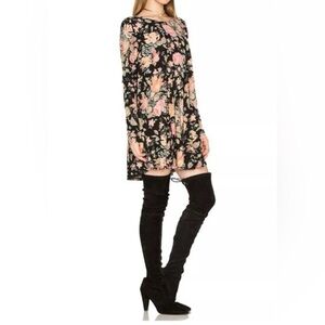 Show Me Your Mumu Tyler Long Sleeve Floral Tunic Dress-Women Size Small